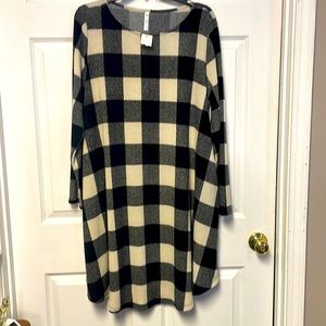 Emerald long sleeve dress, size 2X